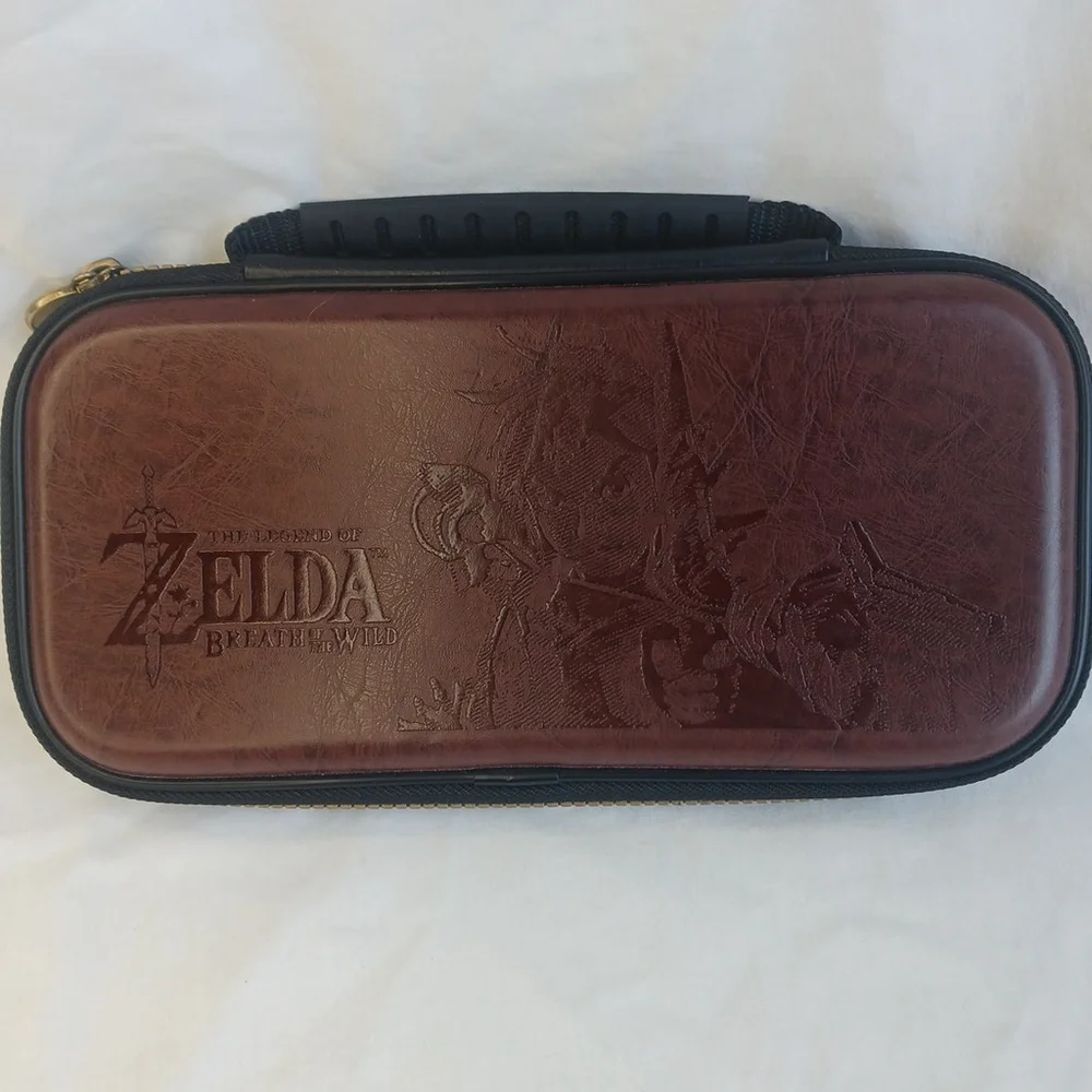 Nintendo Switch Legend of Zelda Brown Leather Carrying Case